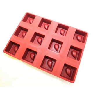 Forma silikonowa SILMAE Cube With Drop Ø 60X60X42 mm — 400X300