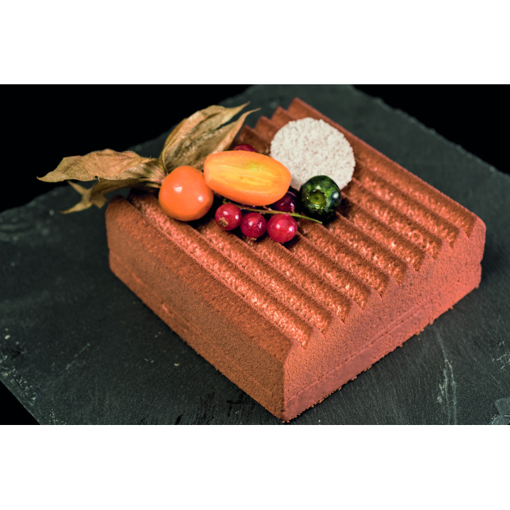 Forma silikonowa SILMAE Square With Streaks Ø 112X112X40 mm — forma indywidualna