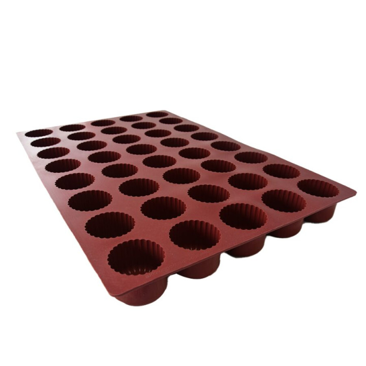 Forma silikonowa SILMAE Cylinder Striped With Well Ø61.5X35,5 mm — 400X600