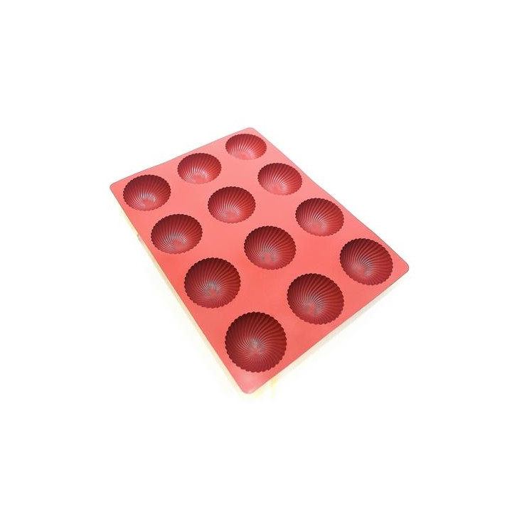 Forma silikonowa SILMAE Striped Half Sphere Ø74X35 mm — 400X300
