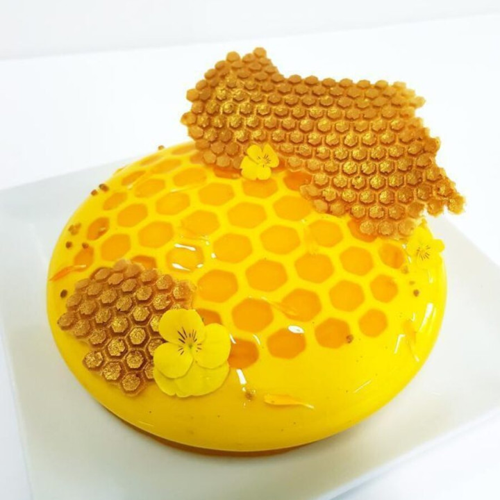 Forma silikonowa SILMAE Pebble Honeycomb Ø161X50 mm — forma indywidualna