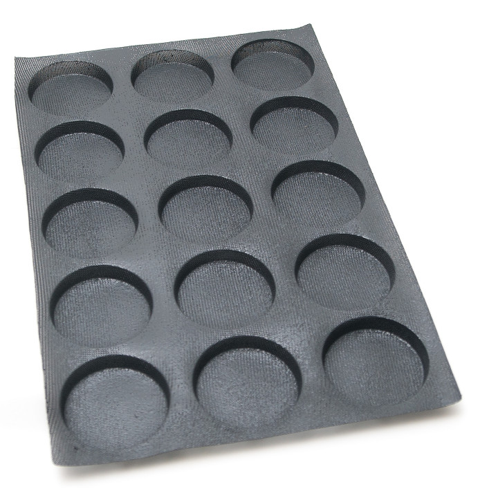 Mata do pieczenia FIBERMAE Hamburger Ø104X20 mm — GN1/1 325X530