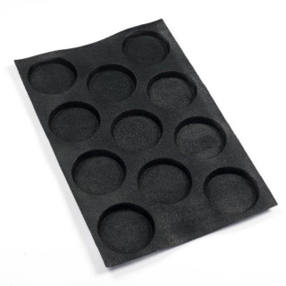 Mata do pieczenia FIBERMAE Hamburger Ø114X18 mm — GN1/1 325X530