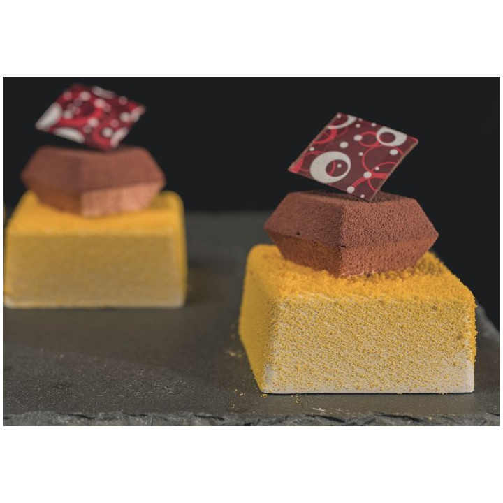 Forma silikonowa SILMAE Mini Pyramidal Square Ø 33X33X9 mm — 400X600