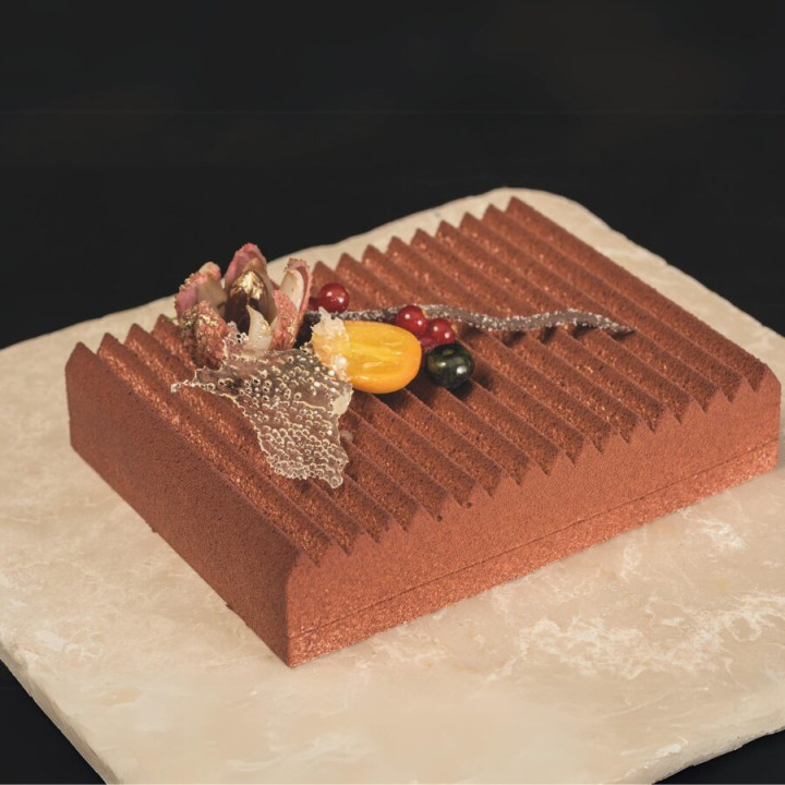 Forma silikonowa SILMAE Square With Streaks Ø 182X140X40 mm — forma indywidualna