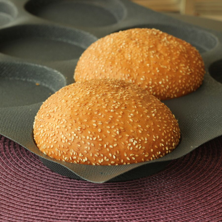 Mata do pieczenia FIBERMAE Hamburger Ø125X18 mm — 400 X 600