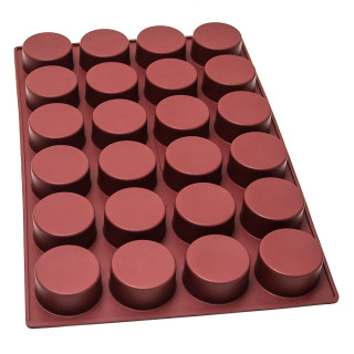 Forma SILMAE Cylinder Ø 80×40 mm — 24 gniazda, GN1/1 | 4BAKE