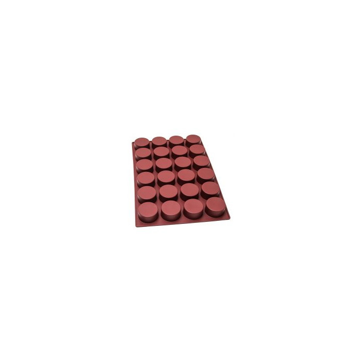 Forma SILMAE Cylinder Ø 80×40 mm — 24 gniazda, GN1/1 | 4BAKE