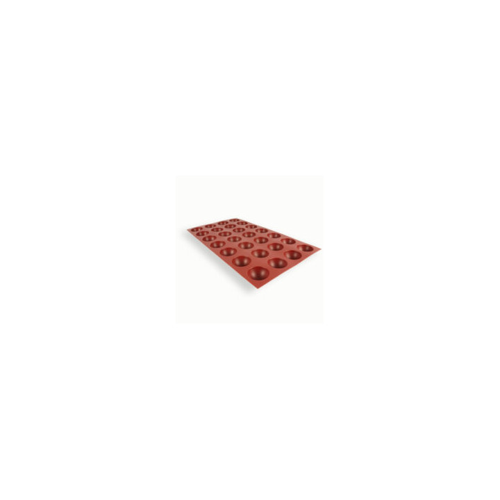 Forma silikonowa GN1/1 Half Sphere 50×25 mm — 24 gniazd | 4BAKE