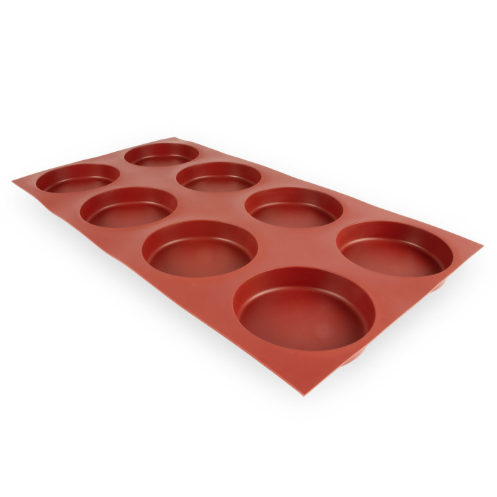Forma silikonowa SILMAE Hamburger GN1/1 — 6 gniazd | 4BAKE