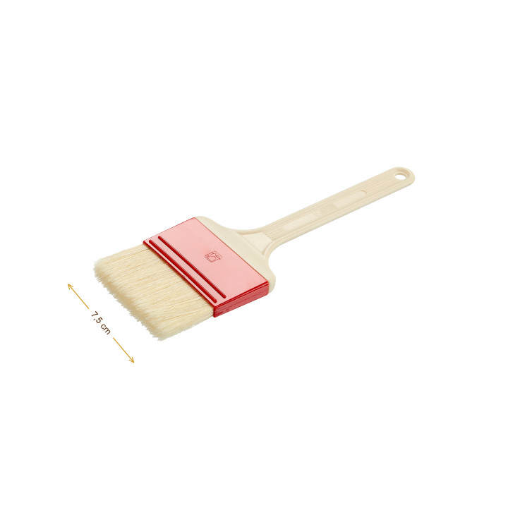 Wymiary produktu — Pędzel cukierniczy szerokość 7,5 cm włosie 4 cm naturalne włosie z tworzywa, SKU TH3000243763