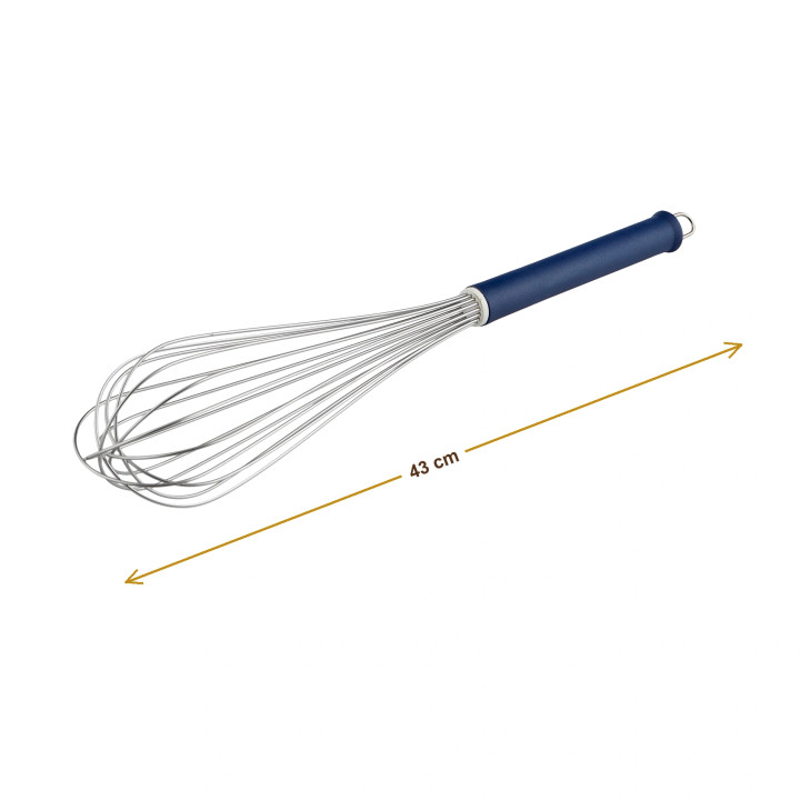 Wymiary produktu — Trzepaczka długość 40 cm trzonek z tworzywa tworzywo stal nierdzewna, SKU TH5000145045