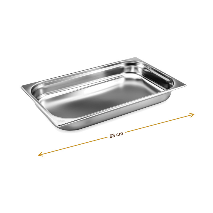 Wymiary produktu — Pojemnik GN 1/1 głębokość 65 mm bez uchwytów, SKU TH8300055295