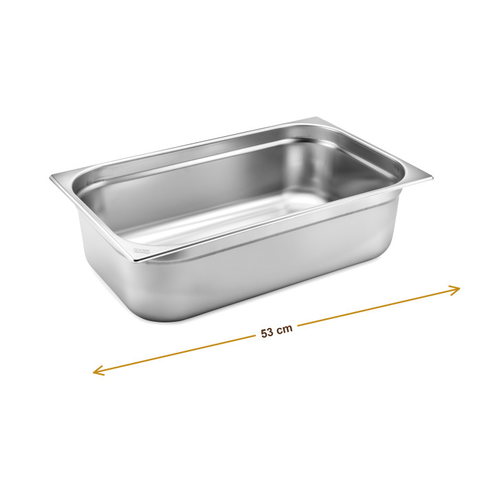 Wymiary produktu — Pojemnik GN 1/1 głębokość 150 mm bez uchwytów, SKU TH8300055297