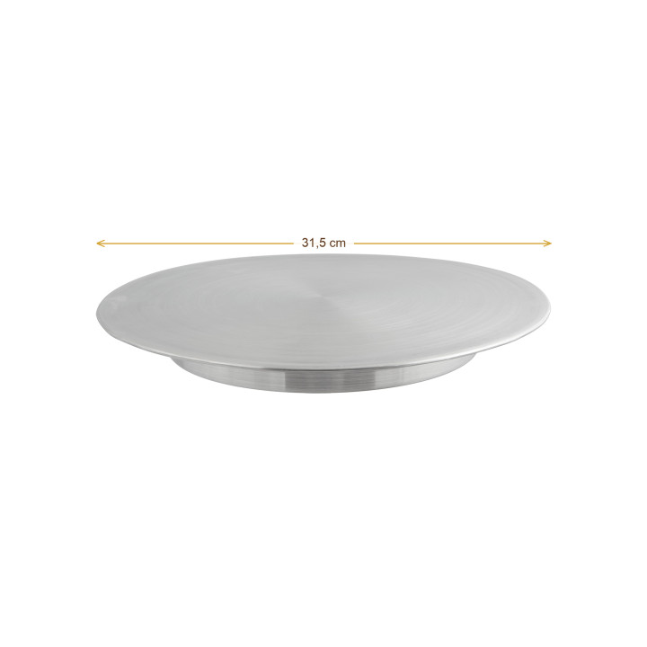 Wymiary produktu — Patera do tortów okrągła Ø31,5 cm z pierścieniową podstawą stal nierdzewna, SKU TH3000168505