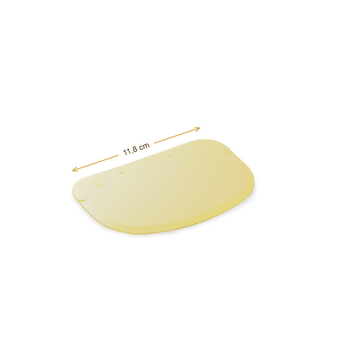 Wymiary produktu — Skrobka z tworzywa 11,8 x 8,0 cm, SKU TH3000237163