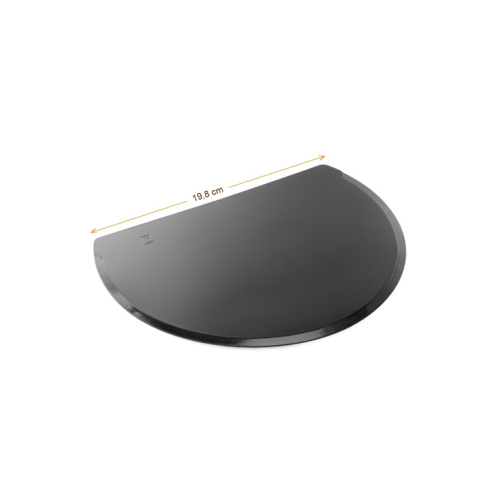 Wymiary produktu — Skrobka z tworzywa czarna 19,8 x 14,9 cm, SKU TH3000237705