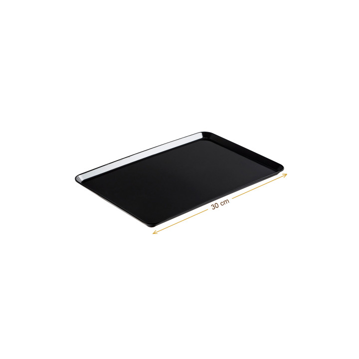 Wymiary produktu — Taca melaminowa czarna 30 x 19 x 1,7cm, SKU TH3000243845