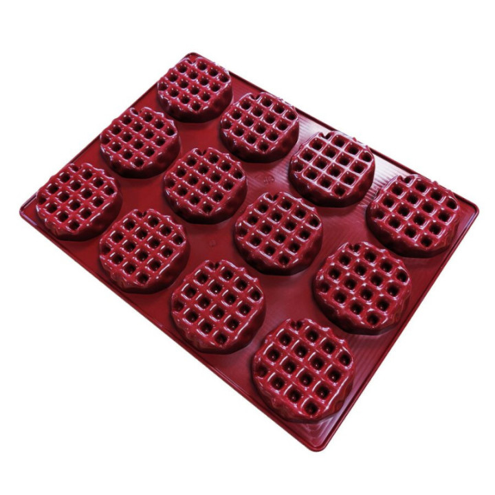 Forma silikonowa SILMAE Waffle Ø86X20 mm — 400X300