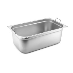 Pojemnik GN 1/1 głębokość 20,0 cm z uchwytami składanymi stal nierdzewna