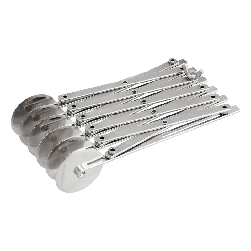 Krajacz do ciasta 6-kółkowy 22,5 cm gładkie kółka stal nierdzewna