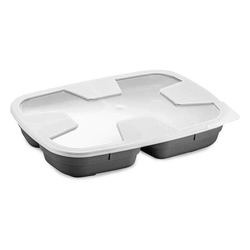 GoodBowl Twin zielony — miska z przegrodą