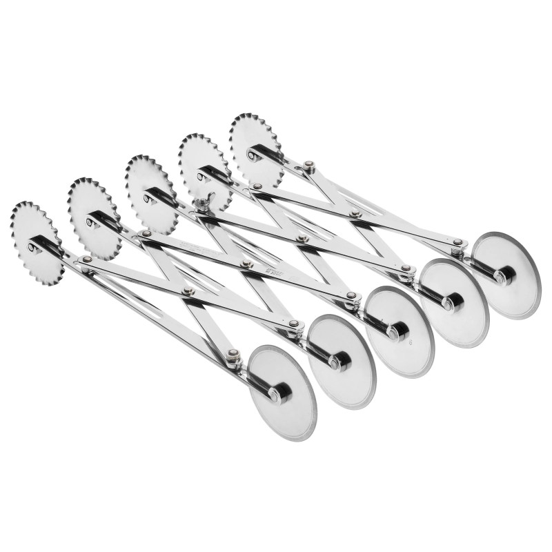 Krajacz stalowy 50 cm DWUSTRONNY: gładkie i faliste ostrze. 