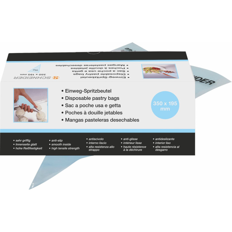 Worki jednorazowe do kremu 350×195 mm, grubość 75 µm, 100 sz