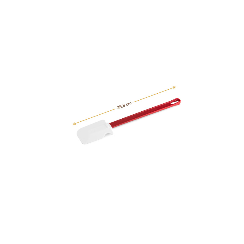 Wymiary produktu — Łopatka silikonowa rączka czerwona dł. 35,8 cm Thermohauser, SKU TH8300033019