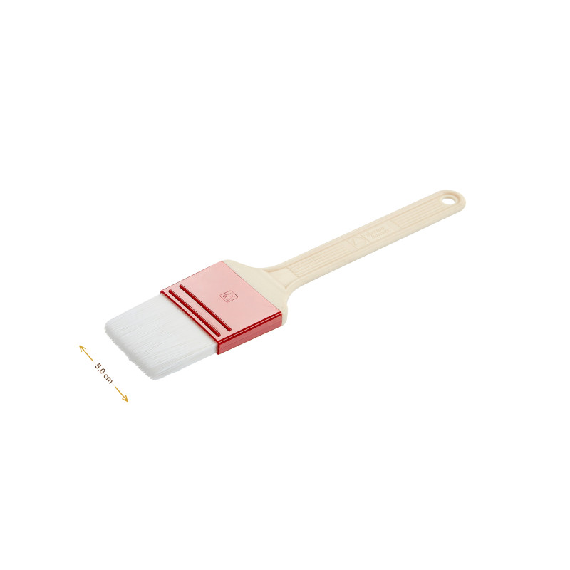 Wymiary produktu — Pędzel cukierniczy szerokość 5 cm włosie 4 cm białe włosie poliestrowe z tworzywa, SKU TH8300018479