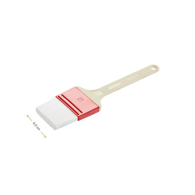 Wymiary produktu — Pędzel cukierniczy szerokość 6 cm włosie 4 cm białe włosie poliestrowe z tworzywa, SKU TH8300018480