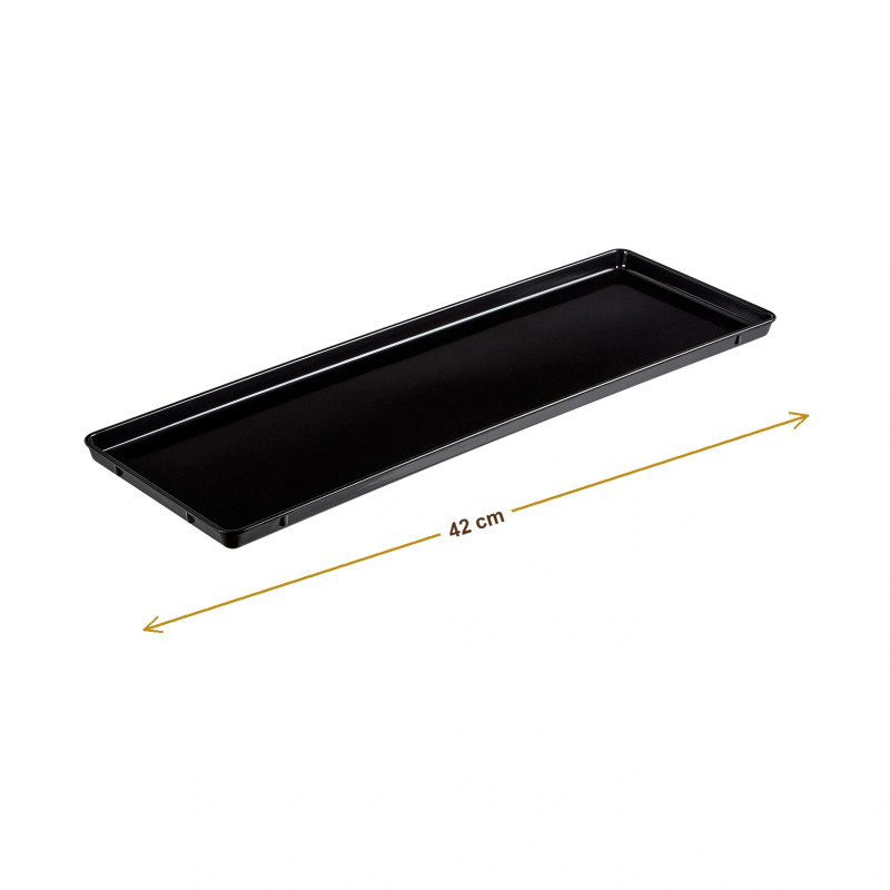Wymiary produktu — Taca czarna 42.0x14.0x1,7 cm z melaminy, SKU TH3000243865