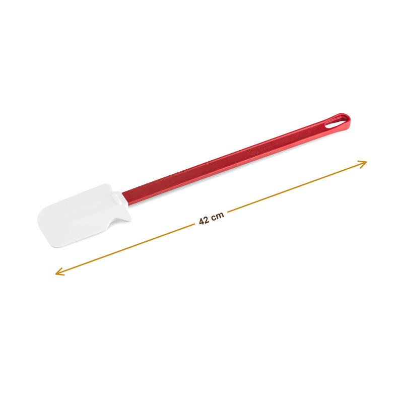 Wymiary produktu — Skrobak z trzonkiem szpatułka 42.0x7,0 cm silikon, SKU TH8300037138