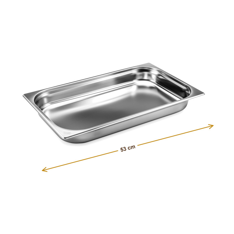 Wymiary produktu — Pojemnik GN 1/1 głębokość 65 mm bez uchwytów, SKU TH8300055295