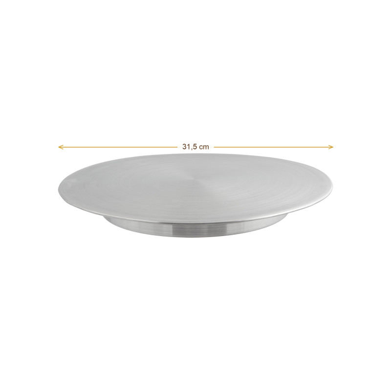 Wymiary produktu — Patera do tortów okrągła Ø31,5 cm z pierścieniową podstawą stal nierdzewna, SKU TH3000168505