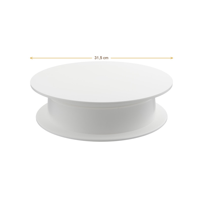 Wymiary produktu — Patera do tortów okrągła Ø31,5 cm obrotowa z tworzywa PS, SKU TH3000233152