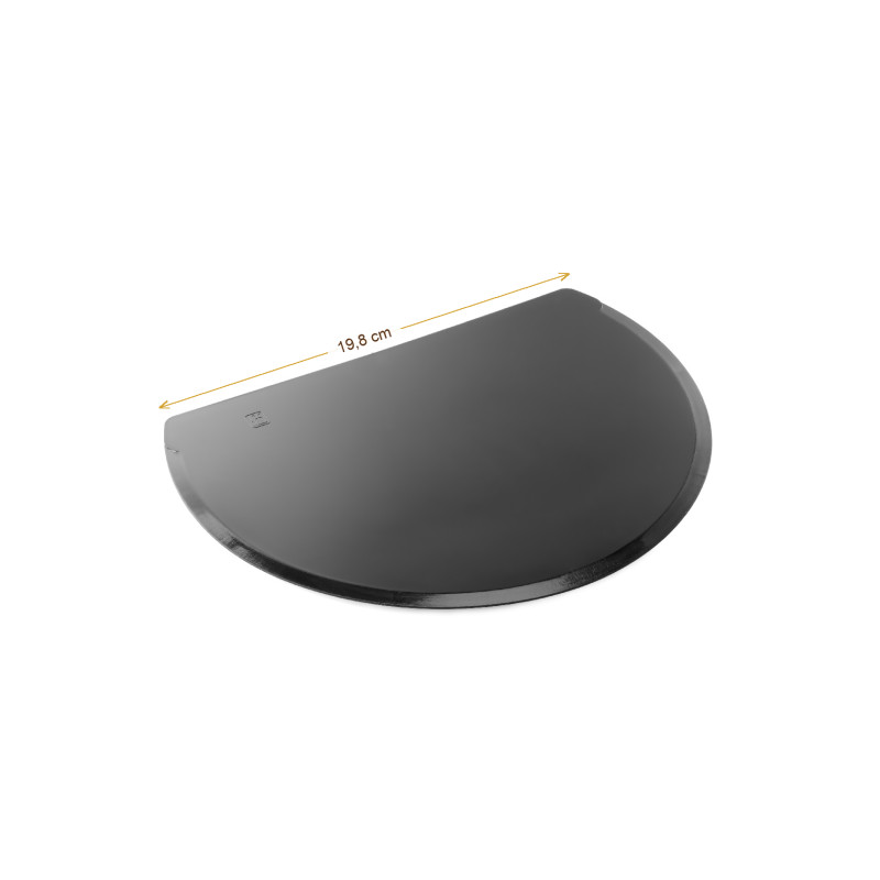 Wymiary produktu — Skrobka z tworzywa czarna 19,8 x 14,9 cm, SKU TH3000237705