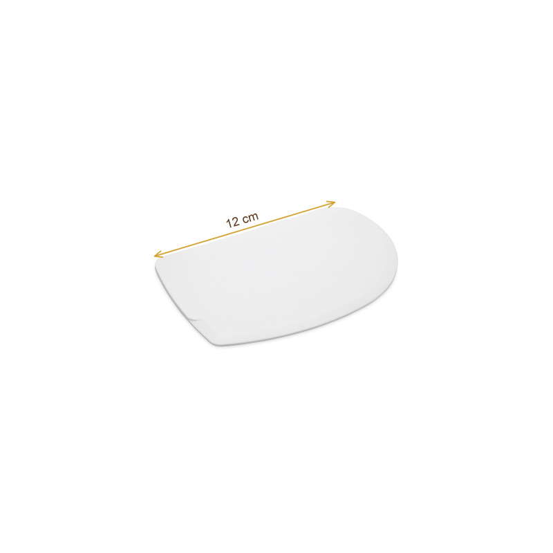 Wymiary produktu — Skrobka z tworzywa biała 12,0 x 8,6 cm 37093, SKU TH3000237661